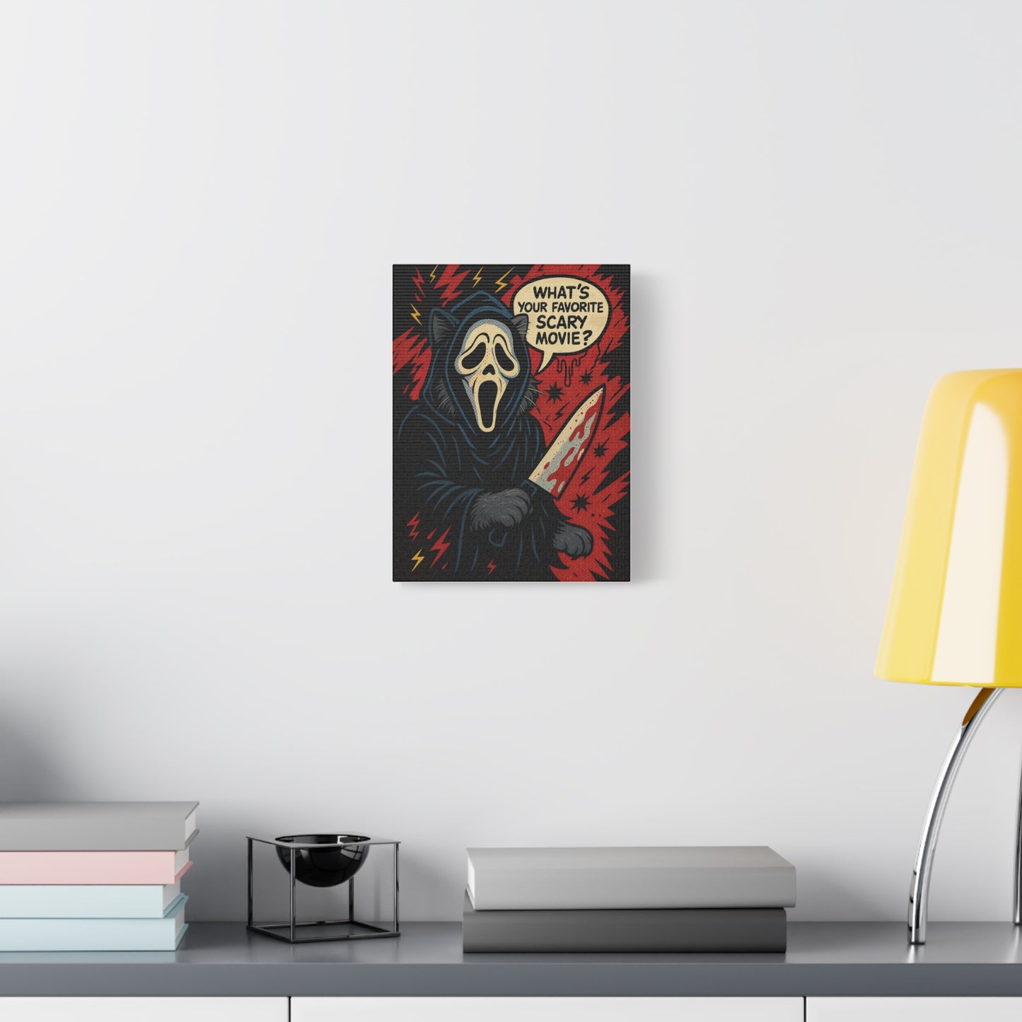 What’s Your Favorite Scary Movie? – Ghostface Cat Canvas
