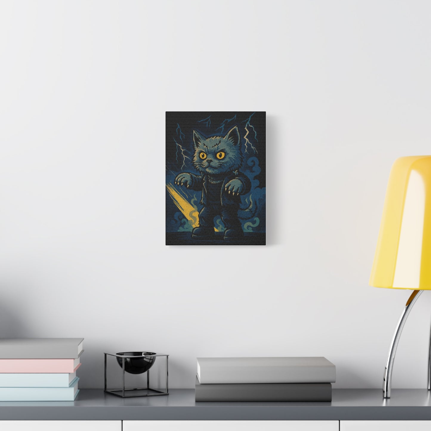 Franken Mow Mow – Monster Cat Canvas