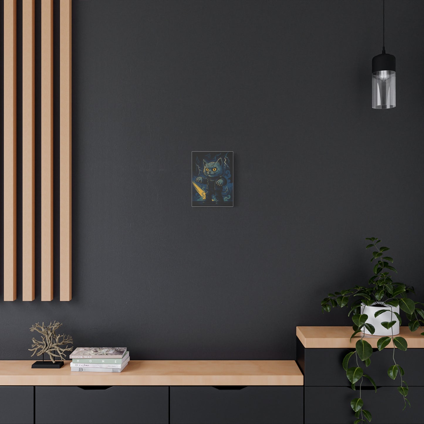 Franken Mow Mow – Monster Cat Canvas
