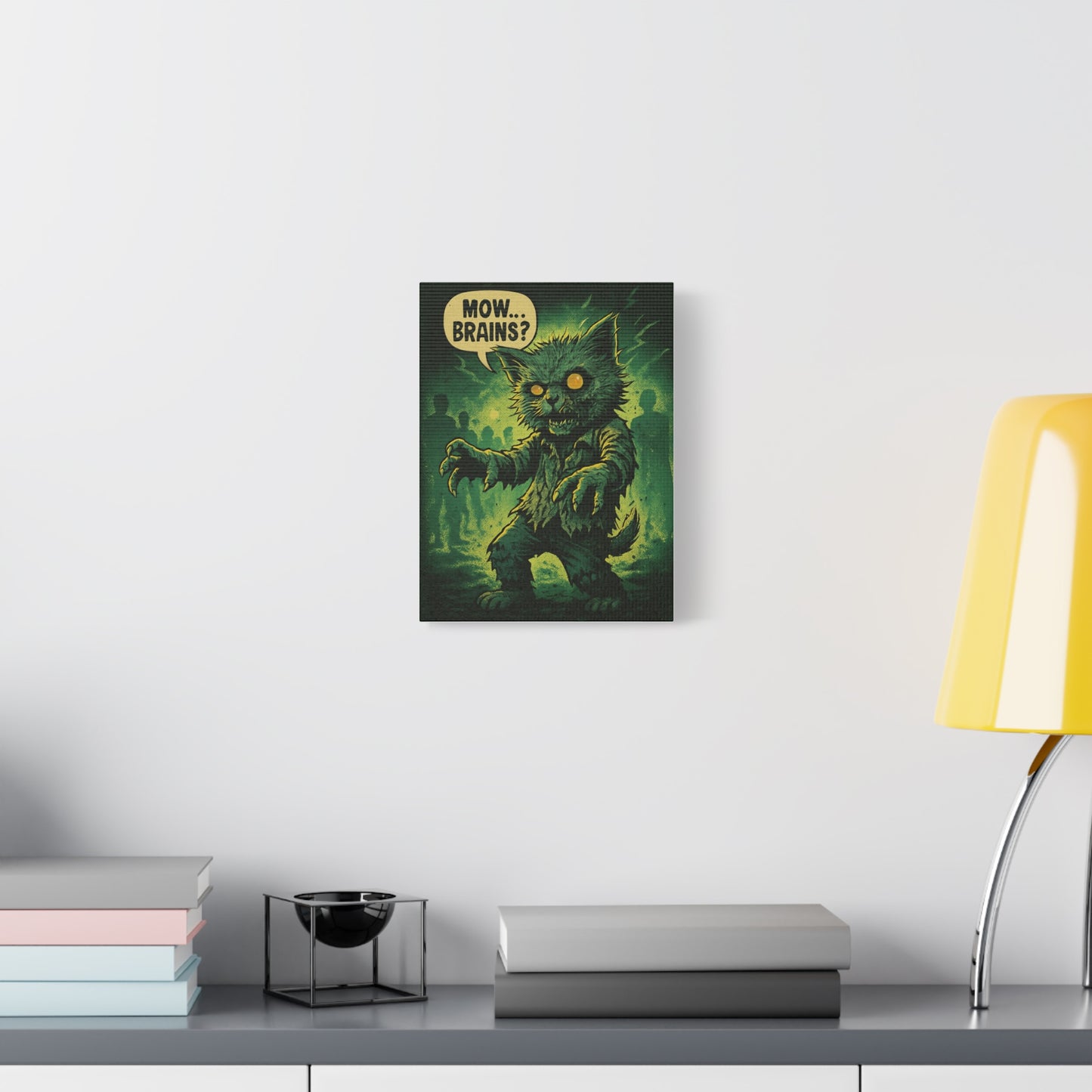 Zombie Mow Mow β Undead Cat Canvas
