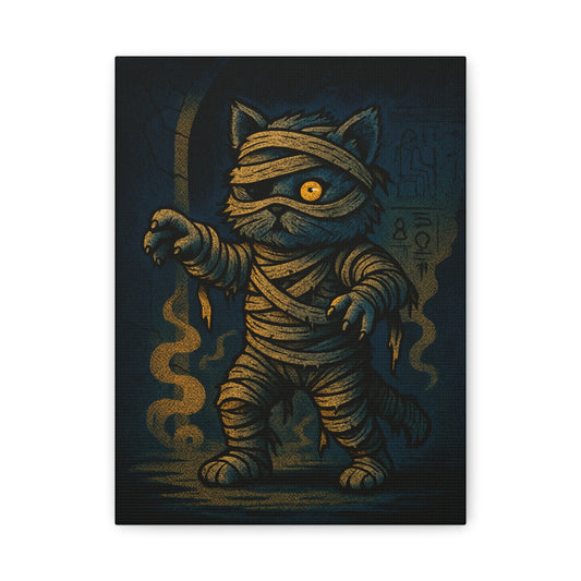 Mummified Mow Mow– Mummy Cat Canvas