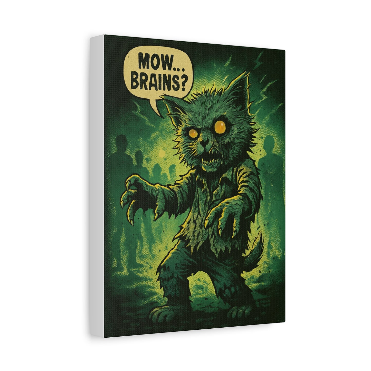 Zombie Mow Mow β Undead Cat Canvas