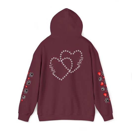 Valentine Hoodie- Paws & Hearts Mow Mow
