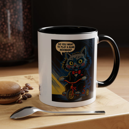 Wanna Play a Game, Hooman? – Jigsaw Cat Mug