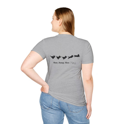 Run. Jump. Mow Mow- T-Shirt