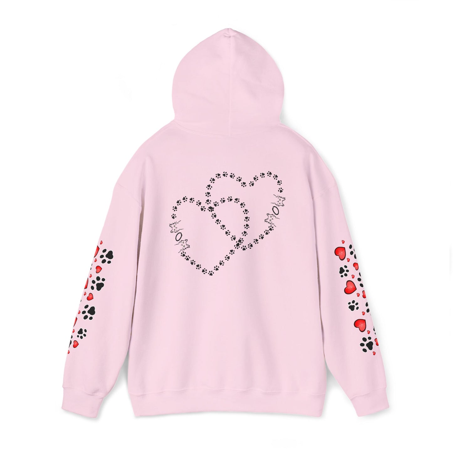 Valentine Hoodie- Paws & Hearts Mow Mow