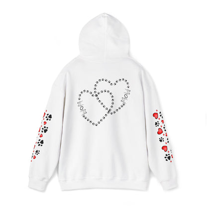 Valentine Hoodie- Paws & Hearts Mow Mow