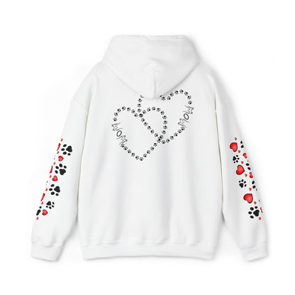 Valentine Hoodie- Paws & Hearts Mow Mow