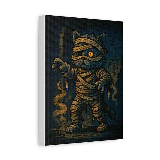 Mummified Mow Mow– Mummy Cat Canvas