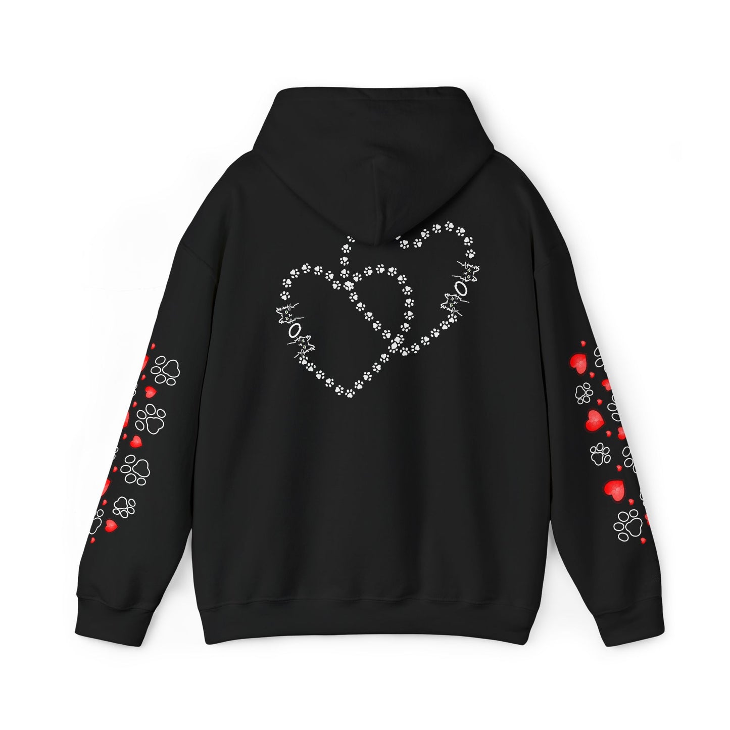 Valentine Hoodie- Paws & Hearts Mow Mow
