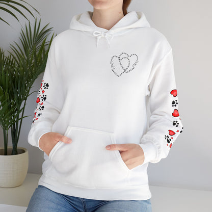 Valentine Hoodie- Paws & Hearts Mow Mow
