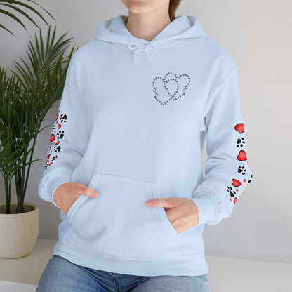 Valentine Hoodie- Paws & Hearts Mow Mow