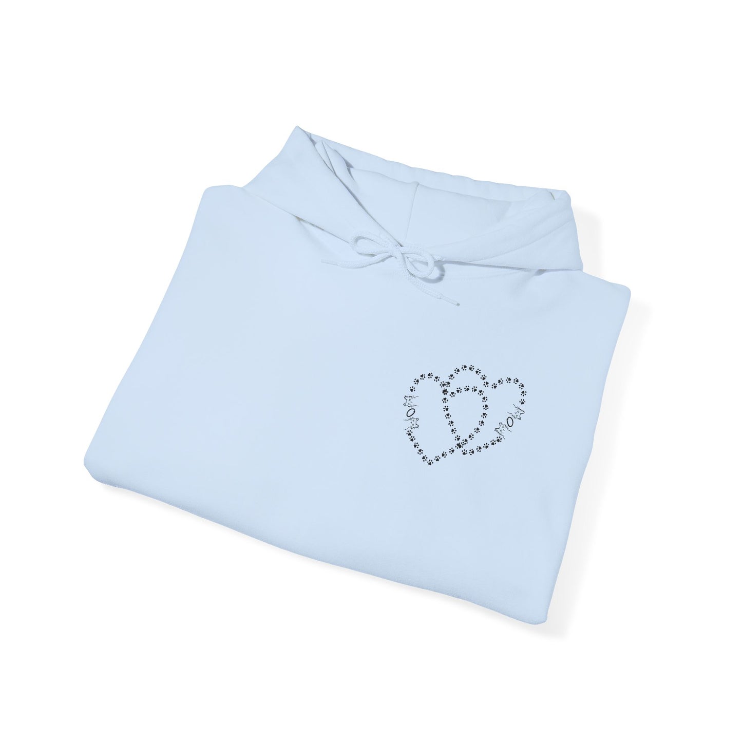 Valentine Hoodie- Paws & Hearts Mow Mow