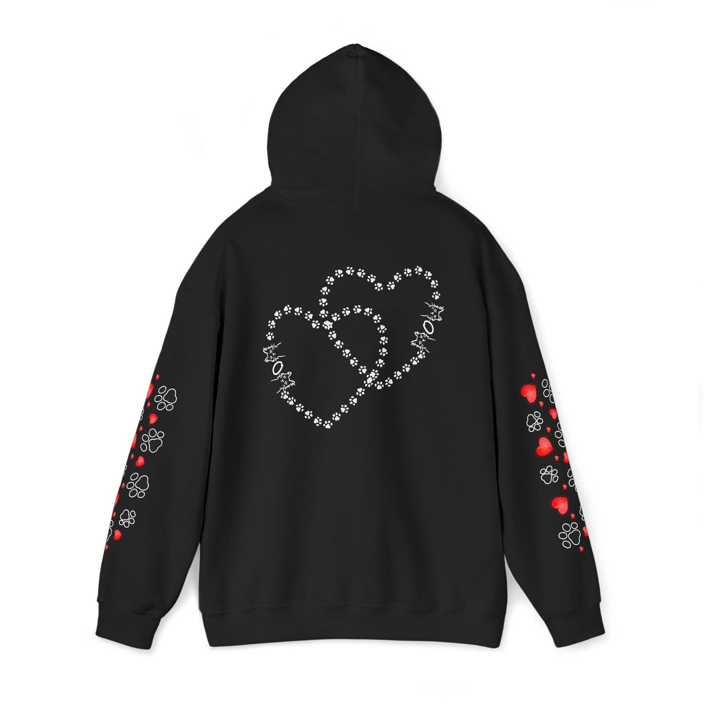 Valentine Hoodie- Paws & Hearts Mow Mow