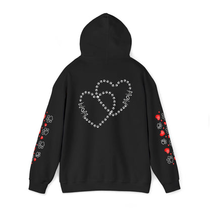 Valentine Hoodie- Paws & Hearts Mow Mow