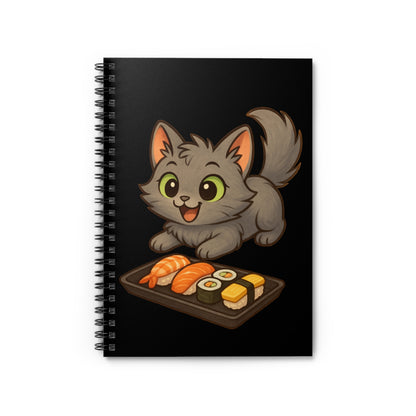 Mow Mow Sushi- Spiral Notebook
