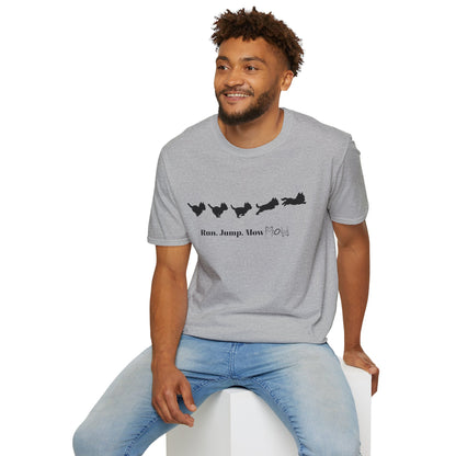Run. Jump. Mow Mow- T-Shirt