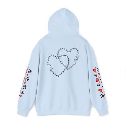 Valentine Hoodie- Paws & Hearts Mow Mow