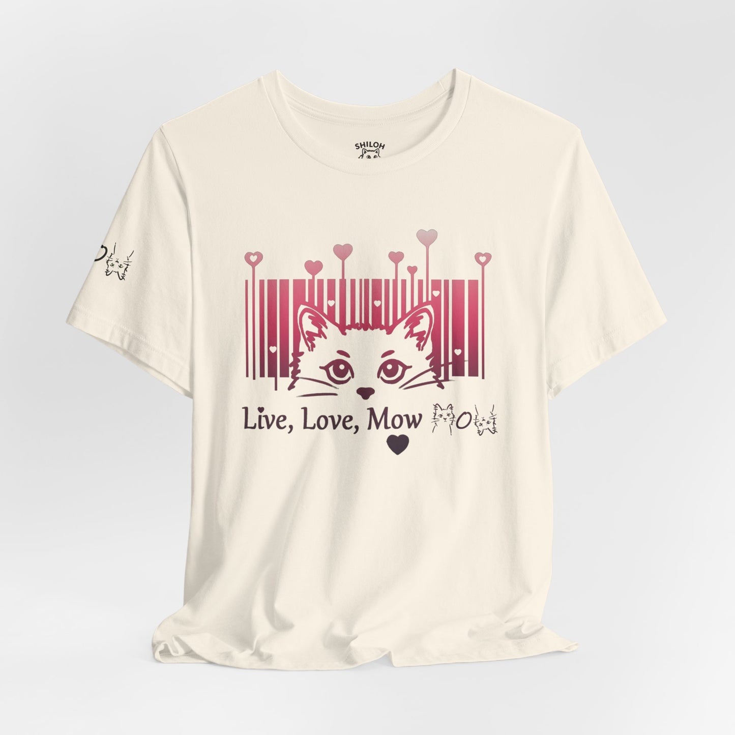 Valentine T-shirt- Live, Love, Mow Mow