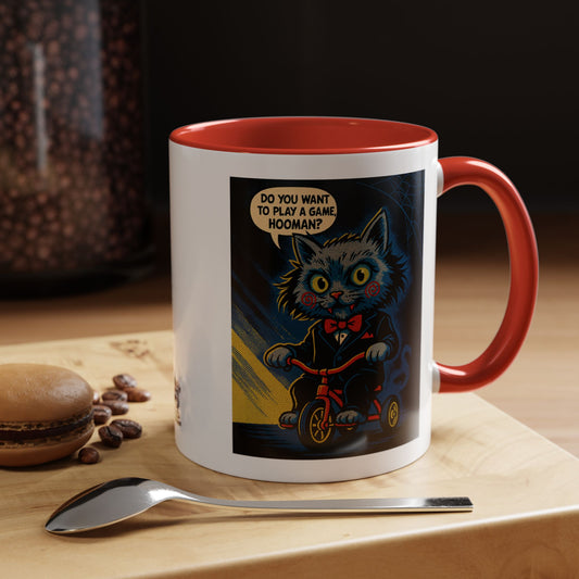 Wanna Play a Game, Hooman? – Jigsaw Cat Mug