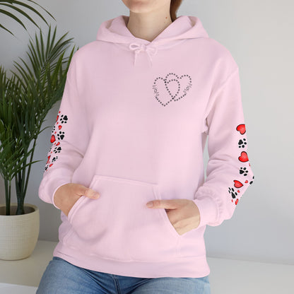Valentine Hoodie- Paws & Hearts Mow Mow