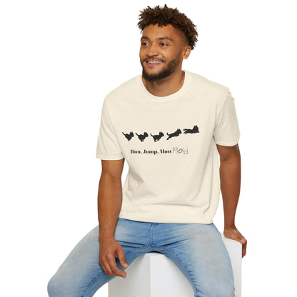 Run. Jump. Mow Mow- T-Shirt