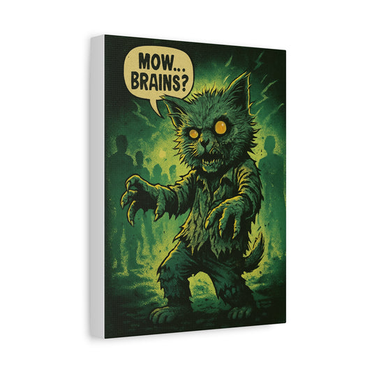 Zombie Mow Mow – Undead Cat Canvas