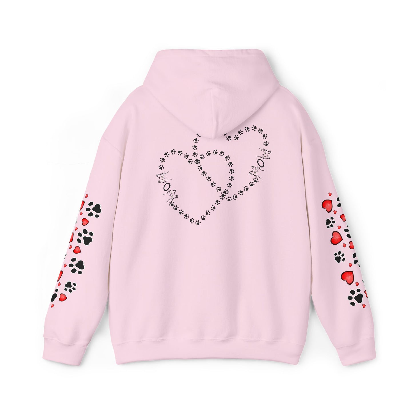 Valentine Hoodie- Paws & Hearts Mow Mow