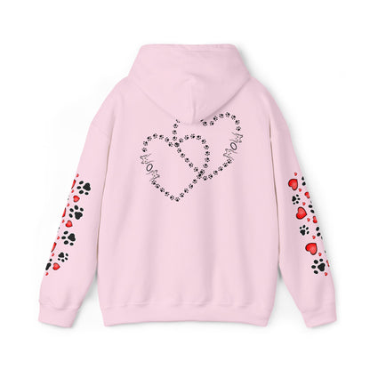 Valentine Hoodie- Paws & Hearts Mow Mow