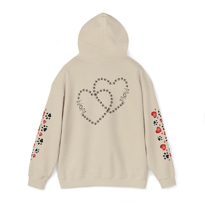 Valentine Hoodie- Paws & Hearts Mow Mow