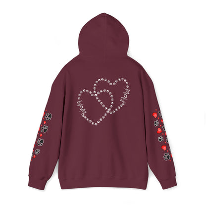 Valentine Hoodie- Paws & Hearts Mow Mow