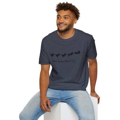 Run. Jump. Mow Mow- T-Shirt